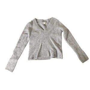 Everlane V Neck Sweater Wool Blend Gray Size Small